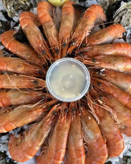 Les crevettes Pierrot Coquillages. apero marseille