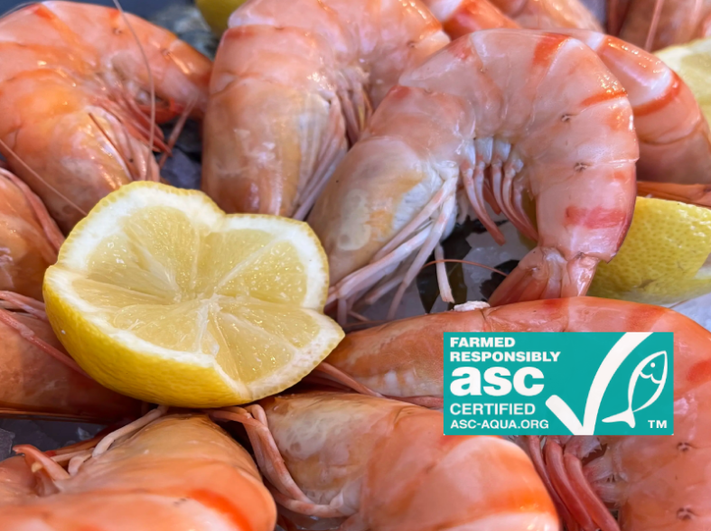 Les crevettes Label ASC en vente chez Pierrot Coquillages.