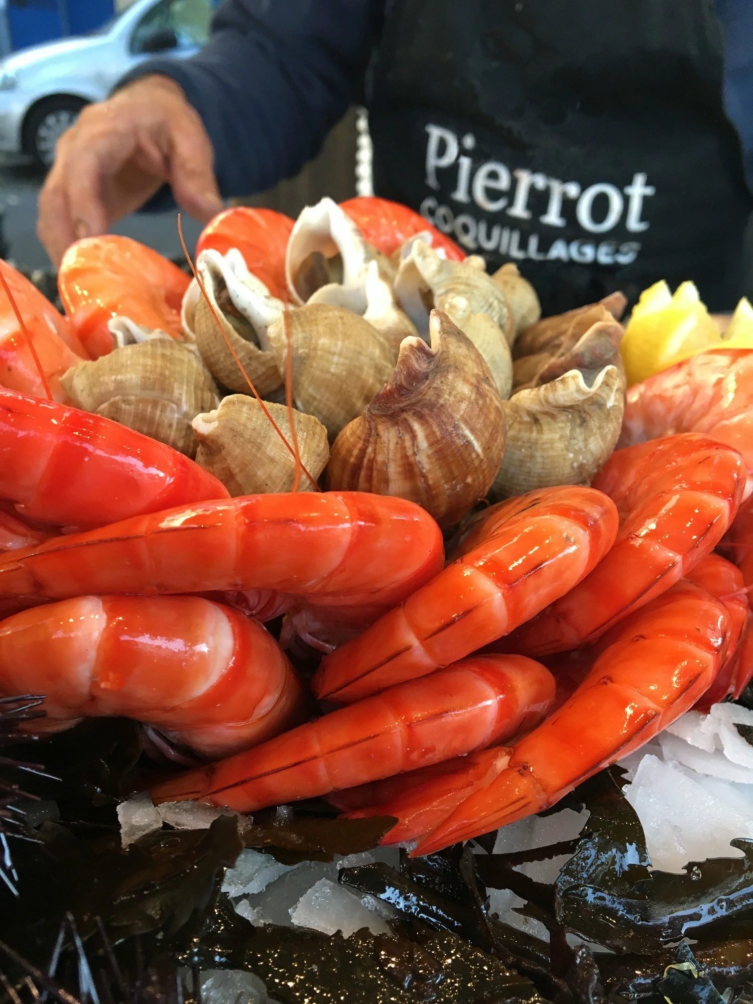 Un plateau de fruits de mer par Pierrot Coquillages.